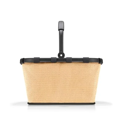Bild av reisenthel carrybag stabil shoppingkorg med gott om lagringsutrymme och praktisk innerficka elegant vattenavvisande design, Ram raffia svart, 48 x 29 28 cm (B H T)