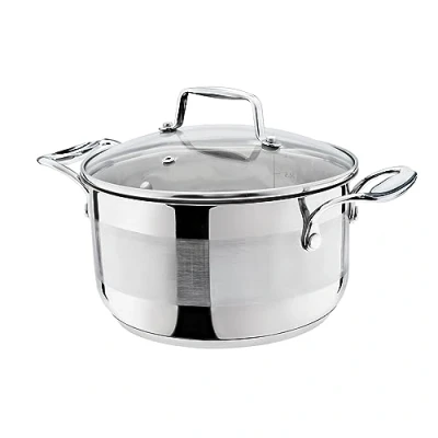 Bild av Galicja kastrull induktion gasspisgryta PRIMO kastrullduktion kastruller för induktionsspis induktionskruka stor rostfritt stål 22 cm 4,6 l