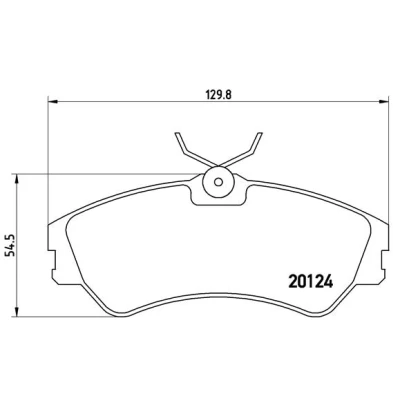 Bild av BREMBO P 85 028 Jeu de plaquettes frein contact signal d&#039;usure exclu avec vis d&#039;étrier sans accessoires VOLKSWAGEN: TRANSPORTER 4 Bus