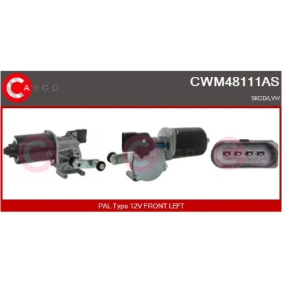 Bild av CASCO CWM48111AS Torkarmotor 12V Fram för vänsterstyrd VOLKSWAGEN: Polo IV Hatchback, SKODA: Fabia I Hatchback