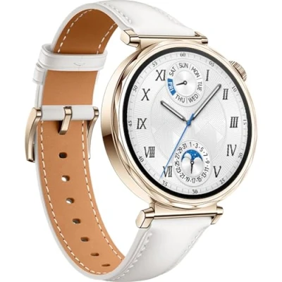 Bild av Huawei Watch GT 5 41 mm rostfritt stål smart klocka med rem composite leather vit handledsstorlek: 120 190 display 1.32 NFC, Bluetooth 35 g