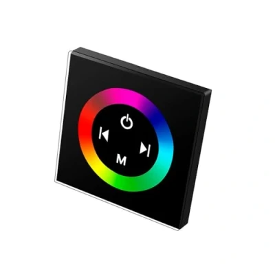 Bild av Taikuwu RGB LED pekpanel kontroll svart 12 24 V 288 W glasdesign optik för färgskiftande remsor 4 stift