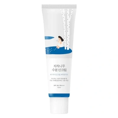 Bild av ROUND LAB Björk Juice moisturizing Sunscreen (SPF50+ PA++++) En sunscreen, No White Cast, Starkt UV skydd, Moist Essence Type, Ocean Friendly Reef Safe (1.69fl.oz)