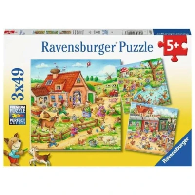 Bild av Ravensburger Pussel Djur Semester 3x49 Bitar