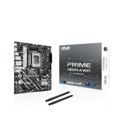 Bild av ASUS PRIME H810M A WIFI Moderkort Intel H810 LGA1851 socket DDR5 RAM Micro ATX