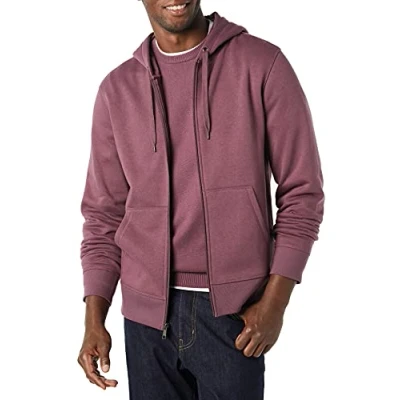 Bild av Amazon Essentials Men&#039;s Fleecetröja med hel dragkedja (finns i Big &amp; Tall), Lila, L
