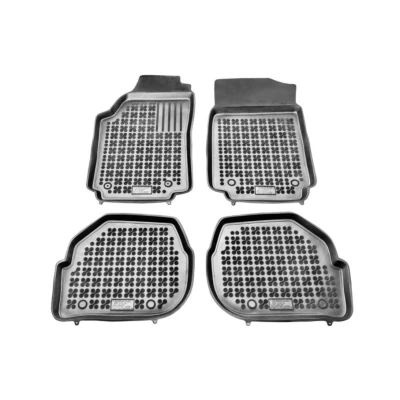 Bild av REZAW PLAST 200302 Ensemble de tapis sol Caoutchouc avant et arrière 4 noir Sur mesure AUDI: 100 C4 Berline