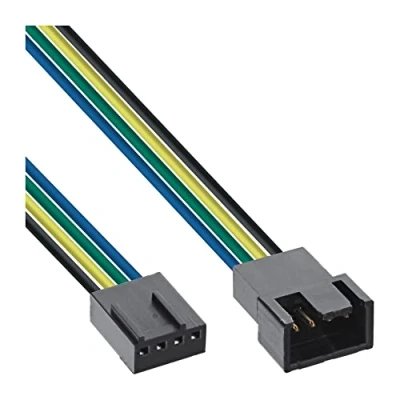 Bild av InLine 33328A fläktkabel förlängning PWM, 4 polig Molex kontakt/uttag, 0,3 m