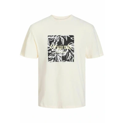 Bild av Jack &amp; Jones Jorlafayette Branding TEE CREW NEC Tshirt med print, Storlek: Medium, Buttercream