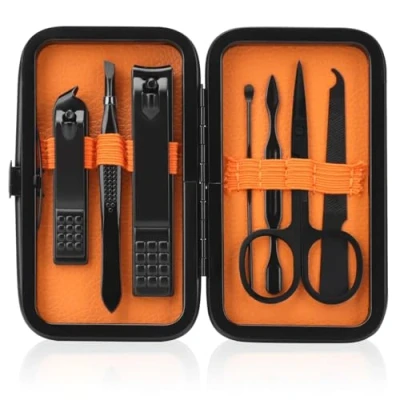 Bild av Manikyrset män nagelklipparset personlig vård nagelvård kit resa set manikyr nagelklippare pedikyrkit grundläggande nagelvårdsverktyg present till kvinnor