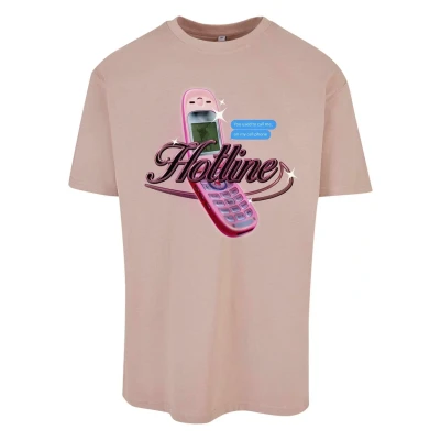 Bild av Upscale by Mister Tee Unisex Hotline Oversize Tshirt med print, Storlek: Large, Duskrose