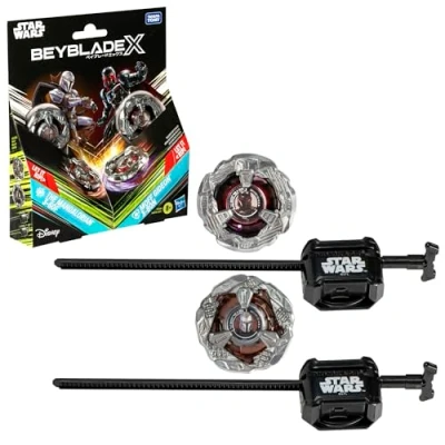 Bild av Hasbro Beyblade X and Star Wars Collab The Mandalorian 3 60F vs. Moff Gideon 80N