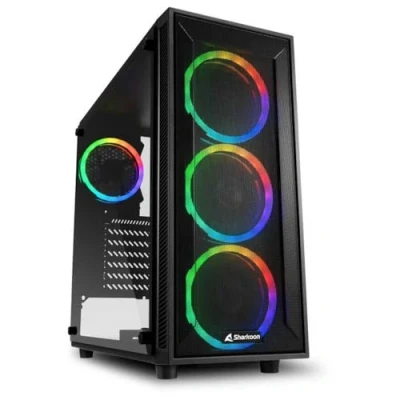 Bild av Sharkoon TG4M RGB ATX case extended Chassi Tower Svart