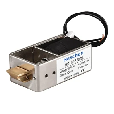 Bild av Hechen magnetventil elektromagnet JF S1670DL DC 12 V 2 A 40N 10 mm dragtryck dragtyp öppen ram dörrlås