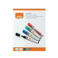 Bild av Nobo Whiteboard Penna Flytande Bläck Mejselspets 10/Fp Sorterad