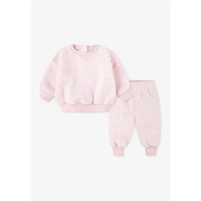 Bild av Nike Sportswear Essential CREW SET Unisex Träningsset för barn, Storlek: 86/92, Pink foam heather