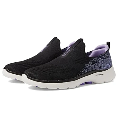 Bild av Skechers Go Walk 6 glimmering sneakers för kvinnor, Svart lavendel, 38.5 EU