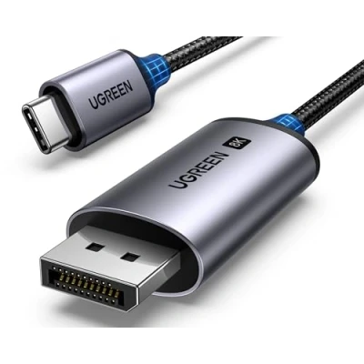 Bild av UGREEN USB C till DisplayPort 1.4 Kabel 8K 60Hz 30Hz 4K 240Hz 144Hz HDR VRR Thunderbolt 4 3 DP1.4 Kompatibel med iPhone 15 MacBook Pro Air M1 M2 iPad 5 Surface 8 Galaxy S23 (1M)