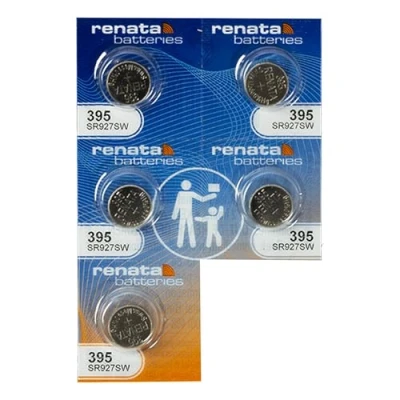 Bild av Renata klockbatteri tillverkad i Schweiz 395 eller SR927SW AG7 1,5 V (5 x SR927SW)