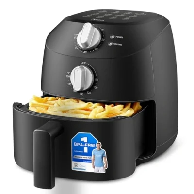 Bild av Midea Heißluftfritteuse 2L,1150W Airfryer, Frittieren ohne Öl, Heißluft Fritteusen, Automatische Abschaltfunktion, ölfrei, Leicht zu reinigen, BPA frei, Schwarz