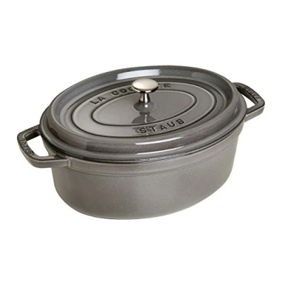 Bild av Staub Casserole Oval Cocotte Graphite Grey ø 29 cm / 4.2 Liter