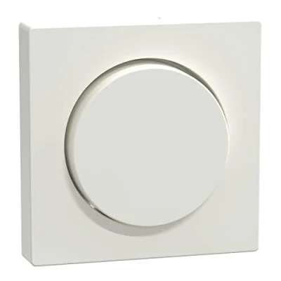 Bild av Schneider Electric Merten MEG5250 0319 centralplatta med vridknapp, roterande dimmer, insats, polarvit glänsande, system M, tillverkad i Tyskland