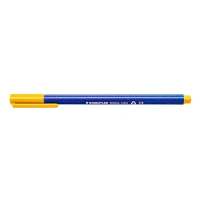 Bild av Staedtler 323 110 Fasermaler Triplus Farbe Dreikantschaft im Kartonetui, auswaschbar, circa 1 mm, 10 Stück, sonnengelb