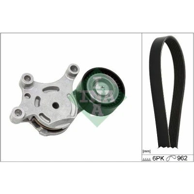 Bild av INA 529 0298 10 Jeu de courroies trapézoïdales à nervures Contrôler et changer roue libre alternateur si nécessaire FORD: S Max Mk1, C 2, FOCUS 3