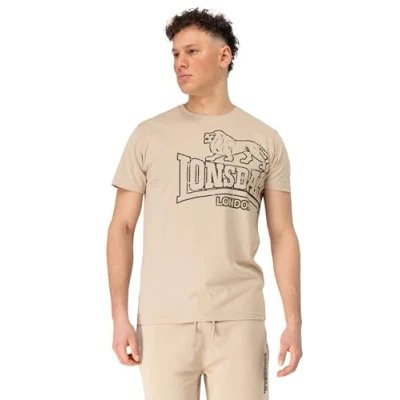 Bild av Lonsdale Normale Passform Langsett Tshirt med print, Storlek: Large, Sand black
