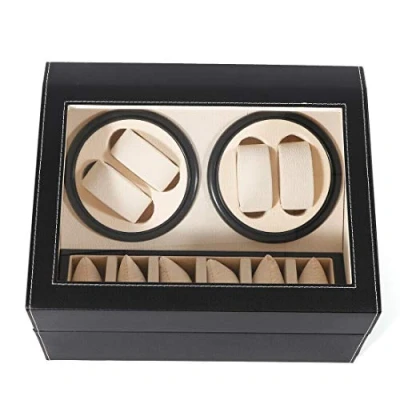 Bild av Automatisk Watch Winder Box, Roterande 4+6 män Box med Silent Motor PU Läder Automatiska klockor