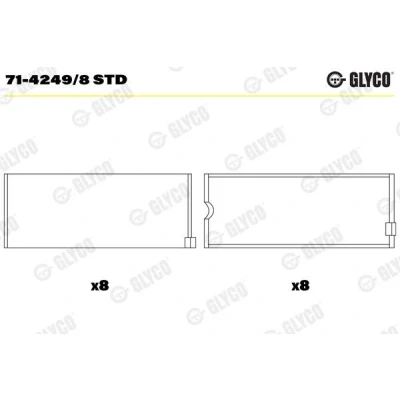 Bild av Vevstakslager GLYCO 71 4249/8 STD