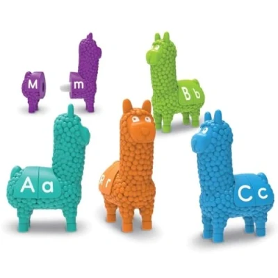 Bild av Learning Resources LER6713 snap n lärande bokstäver lamas, ABC övningar för förskoleelever, alfabetträning, finmotorikleksaker, från 18 månader