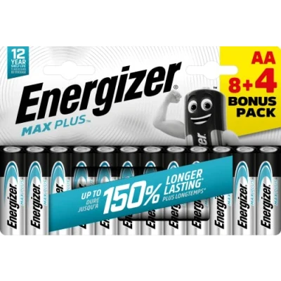Bild av batteri Energizer max plus aa x 8+4 423327