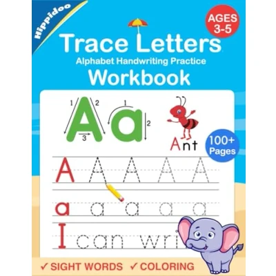 Bild av Trace Letters: Alphabet handwriting Practice Workbook for kids: Preschool writing with Sight words Pre K, Kindergarten and Kids Ages 3 5. ABC print book