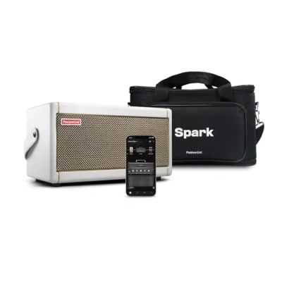 Bild av Positive Grid Spark Pearl Guitar Amplifier + Traveler Bag Bundle Electric, Bass and Acoustic 40 Watt Combo Amp Including Mobile App