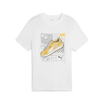 Bild av Puma Graphics TEE Unisex Tshirt med print för barn, Storlek: 152, White