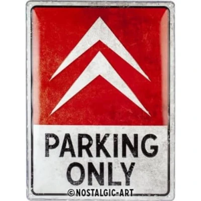 Bild av Nostalgic Art Plåtskylt i retrostil, Citroen Parking Only Presentidé för biltillbehörsälskare, av metall, Deko vintagedesign, 30 x 40 cm