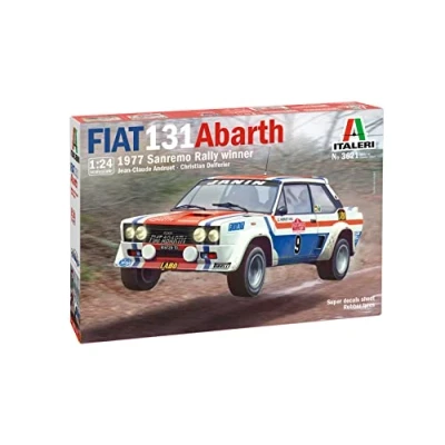 Bild av Italeri 3261 3621 1:24 FIAT 131 Abarth&#039;77 Sanremo RallyWin modelltillverkning, byggsats, stående hantverk, hobby, limning, plastbyggsats, detaljrikt, flerfärgad