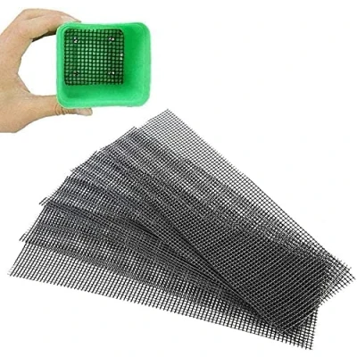 Bild av 5PCS Blomkruka Mesh Pad, Garden Flower Plast ogenomtränglig Pad Plant Pot Bonsai Bottom Grid Mat Förhindrar andningsförslutning mot jordförlust (30 * 20cm)