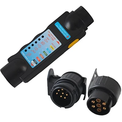 Bild av CCLIFE Släpvagnskontakt 12V Trailtestare 7/13 pol Plug Connector släpvagn husvagn eluttag testutrustning testare fordon