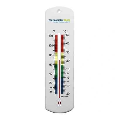 Bild av Stor 240 mm utomhustermometer för trädgård kan användas som växthustermometer eller hemmakontor rum inomhusvägg utomhus (flerfärgad)