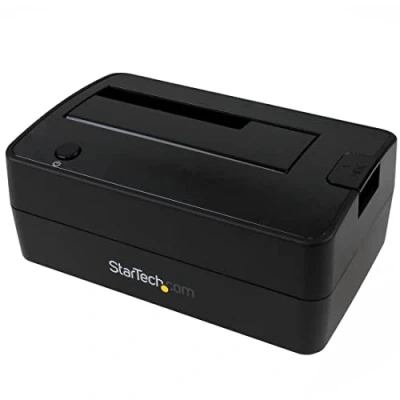 Bild av StarTech.com 1 bay USB 3.1 till SATA hårddiskar dockningsstation, (10 Gbit/s) Dock, extern 2,5/3,5 tum III HDD/SSD toppmatad enhetsfack (SDOCKU313)