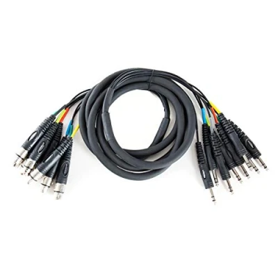 Bild av Adam Hall 3 Star Series m 8 x XLR hona till 6,3 mm uttag stereo multikärnkabel röd