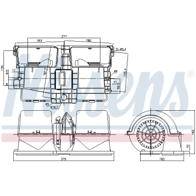 Bild av NISSENS 87134 Pulseur d&#039;Air avec régulateur intégré Moteur sans balais
