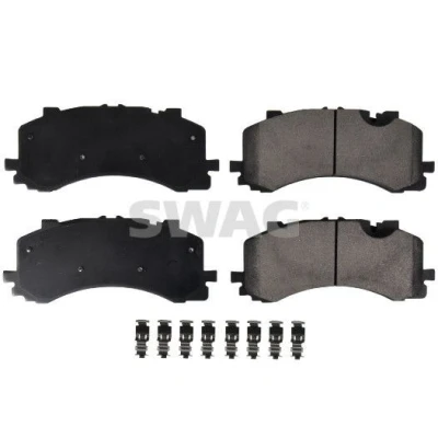 Bild av SWAG 33 10 7652 Jeu de plaquettes frein Essieu avant préparé pour indicateur d&#039;usure avec attaches AUDI: A6 C8 Avant, Q7, Q8