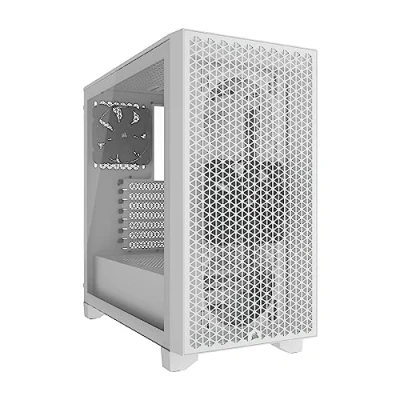 Bild av CORSAIR 3000D AIRFLOW PC Chassi För Mellantorn 3 Pin Fläktar GPU Stöd Fyra Platser Passar Upp Till 8x 120 mm Design Med Högt Luftflöde Vit