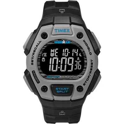 Bild av Timex Ironman herr klassisk 42 mm digital klocka, Svart/grå/blå, Kronograf