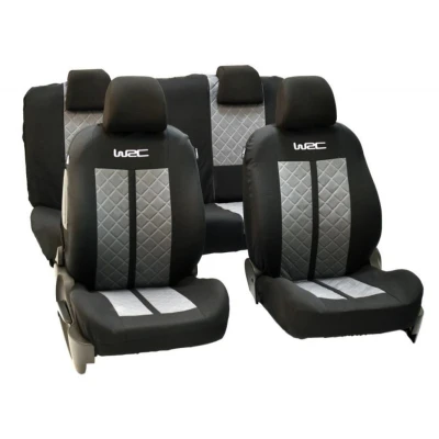 Bild av WRC 007588 Couverture de siège noir, argent À motifs Polyester avant et arrière