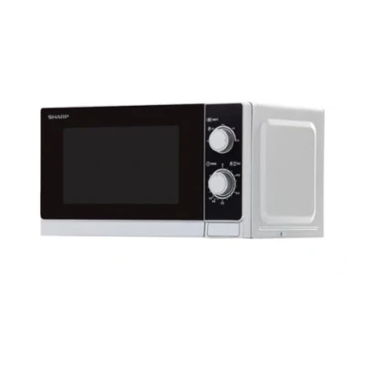 Bild av Sharp R200INW solo mikrovågsugn/20 l/800 W / 5 effektnivåer/timer från 35 minuter till 00 sekunder, viktstyrd upptining, energisparläge, glasroterande platta (25,5 cm) silver