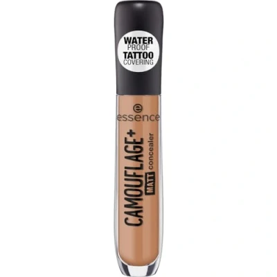 Bild av essence Cosmetics CAMOUFLAGE+ matt concealer, täckpenna, nr 70 mörk karamell, nude, matt, vegansk, oljefri, vattentät (5 ml)